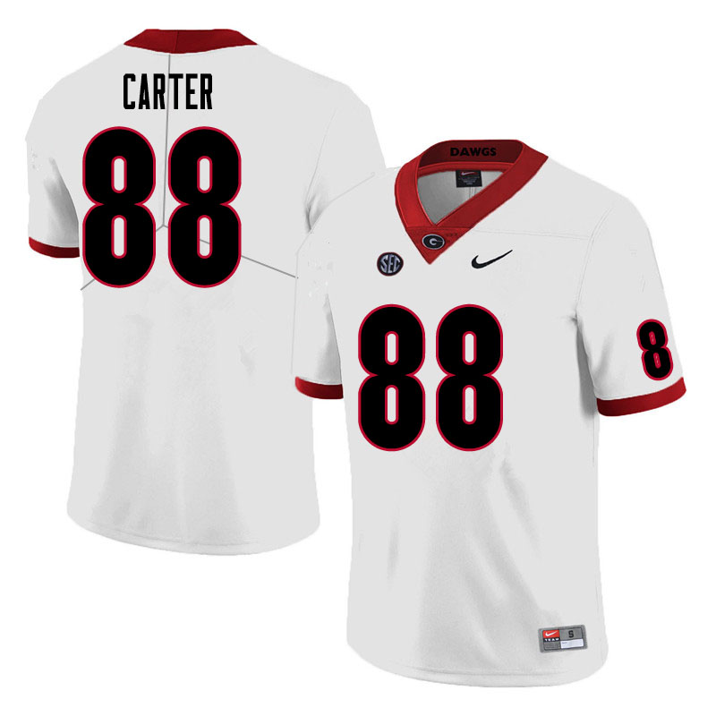 Men #88 Jalen Carter Georgia Bulldogs College Football Jerseys Sale-White - Click Image to Close